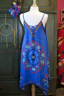 Bohemian Inspired Scarf Silky Dress