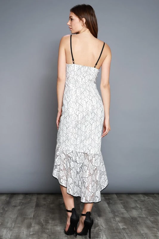 Rose Lace Mermaid Maxi Dress 4 Rose Lace Mermaid Maxi Dress - Image 4