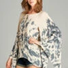 Tie-Dye Acid Wash Blouse Butterfly Sleeves