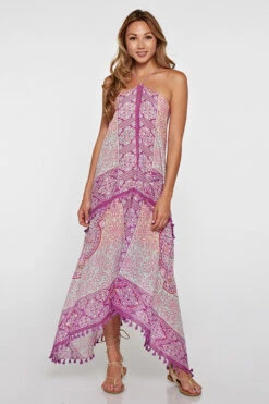 Moroccan Orchid Scarf Dress