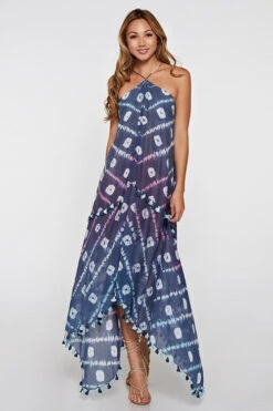 Moroccan Blue Scarf Dress