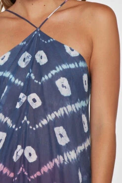 Moroccan Blue Scarf Dress -Hippie Vibe Tribe Shop I 70465W PMP I 70465W PMP BLUE PURPLE D 1