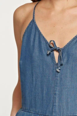 Denim Lightweight Wide Leg Jumpsuit -Hippie Vibe Tribe Shop I 70718MXX I 70718MXX DARKWASH D 3