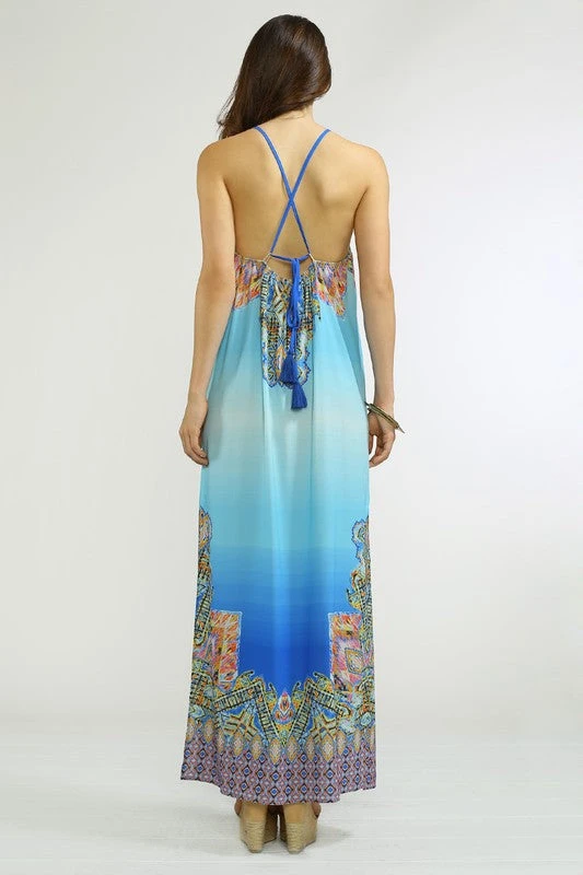 Halter Pierce Print Dress 3 Halter Pierce Print Dress - Image 3