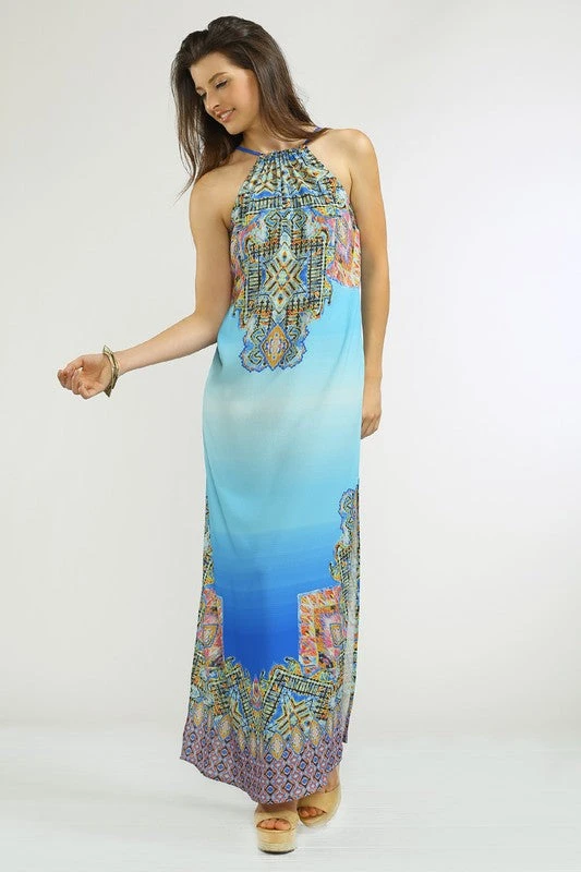 Halter Pierce Print Dress 1 Halter Pierce Print Dress