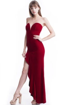 Red Velvet Sweetheart Mermaid Gown -Hippie Vibe Tribe Shop IDM4995VP IDM4995VP 2 3