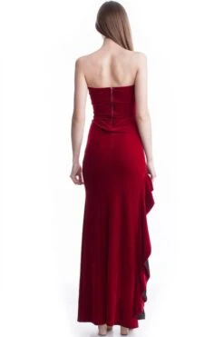 Red Velvet Sweetheart Mermaid Gown -Hippie Vibe Tribe Shop IDM4995VP IDM4995VP 2 4