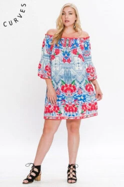 Floral Cold Shoulder Dress