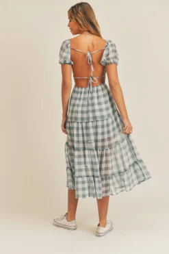 Dusty Blue Checker Swing Dress 8 Dusty Blue Checker Swing Dress -Hippie Vibe Tribe Shop MD2658DUSTYBLUE 6 scaled