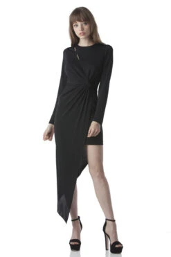 Black Asymmetric Dress -Hippie Vibe Tribe Shop N7529 N7529