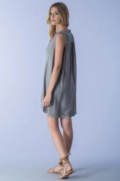 Distressed Low Neck Tunic -Hippie Vibe Tribe Shop S10267 S10267 BACK