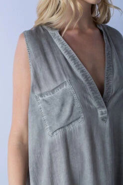 Distressed Low Neck Tunic -Hippie Vibe Tribe Shop S10267 S10267 DETAIL2