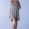 Distressed Low Neck Tunic