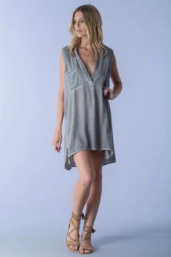 Distressed Low Neck Tunic