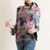 Tie-Dye Long Sleeves With Lace Up.