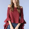 Off Shoulder Bell Sleeved Blouse