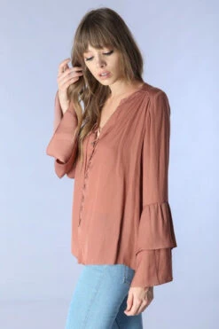 Hippie Lace Up Blouse -Hippie Vibe Tribe Shop Y13062 Y13062 SIDE 1