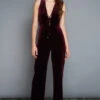 Plum Velvet Jumpsuit