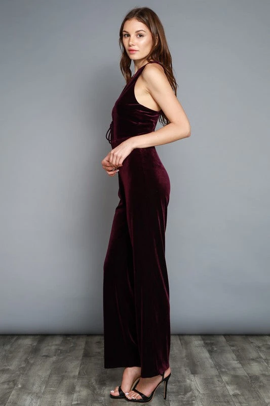 Plum Velvet Jumpsuit 2 Plum Velvet Jumpsuit - Image 2