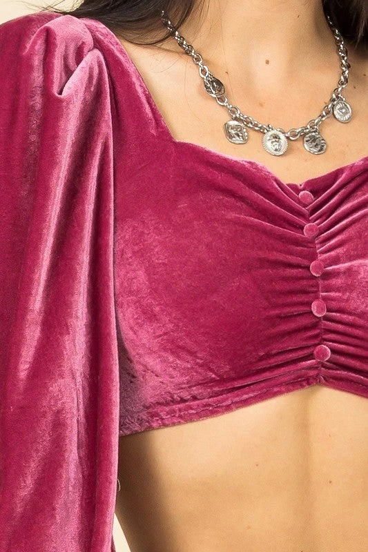 Velvet Renaissance Crop Top 3 Velvet Renaissance Crop Top - Image 3