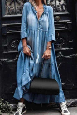 Maxi Light Weight Denim Dress