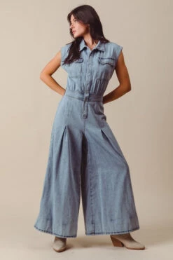 Cowgirl Wide Denim Jumpsuit -Hippie Vibe Tribe Shop eca037ff b00b 4d99 aa78 de3effb13c8d