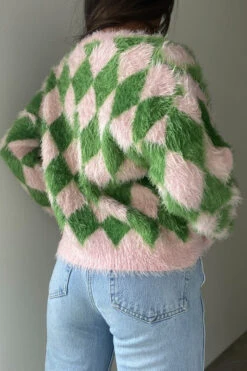 Fuzzy Checker Sweater -Hippie Vibe Tribe Shop f98b4534 1914 4ecd 958e 5bc19ed9c747 1